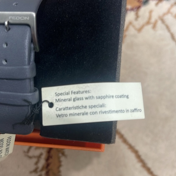 GIORGIO FEDON 1919 FDAB003 RIPPLE LEATHER MEN'S WATCH - Diamond Grey - Picture 6 of 8